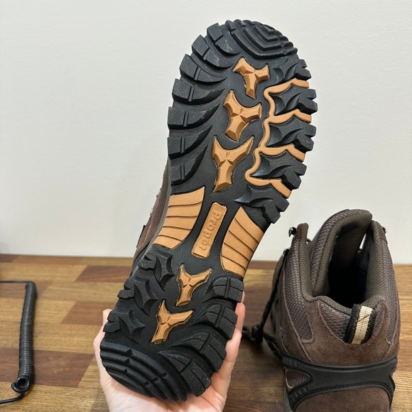 Propet Mens Boots 12 Brown Leather Waterproof Work Wear Outdoor Hiking Lace‎ Up - Picture 6 of 10